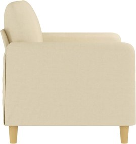 vidaXL Καναπές Διθέσιος Κρεμ 120 εκ. Υφασμάτινος