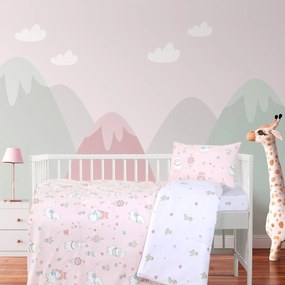 Σεντόνια Κούνιας (Σετ) Kocoon Pink Paca