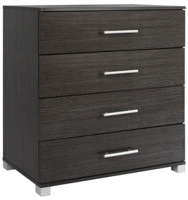 Συρταριέρα Μελαμίνης Briana Με 4 Συρτάρια Zebrano 75x40x83Υ Εκ.