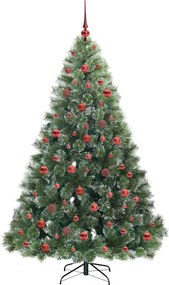 vidaXL Τεχνητό Χριστουγεννιάτικο Δέντρο Πράσινο 180 cm ΠΕ και PVC