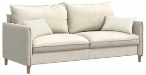 vidaXL Μαξιλάρι Καναπέ 2 pcs Κρεμ 50 x 30 cm Υφασμάτινο Κορντουρά