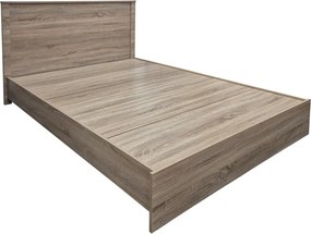 Κρεβάτι Athos pakoworld σε sonoma απόχρωση 140x200εκ