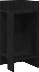 vidaXL Πλαϊνά Τραπεζάκια 2 τεμάχια με Ράφι Μαύρο 25,5x27x60 cm