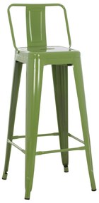 ΣΚΑΜΠΟ BAR ΜΕΤΑΛΛΙΚΟ MELITA ME ΠΛΑΤΗ ΣΕ LIGHT OLIVE GREEN HM8643.13 43Χ43Χ100εκ.