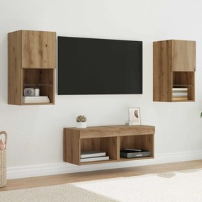 vidaXL Βάσεις τηλεόρασης 4 pcs Artisan Oak Επεξεργασμένο ξύλο