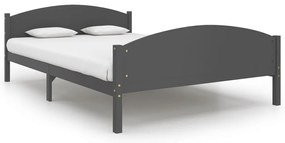 vidaXL Πλαίσιο Κρεβατιού Σκούρο Γκρι 160x200 εκ. από Μασίφ Ξύλο Πεύκου
