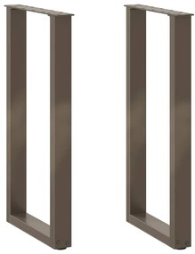 vidaXL Πόδια Κονσόλας 2 τεμ. σε σχήμα U από Φυσικό Ατσάλι 38x(72-73) εκ. Ατσάλι