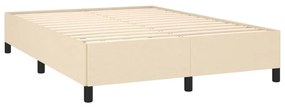 Κρεβάτι Boxspring με Στρώμα Κρεμ 140x200 εκ. Υφασμάτινο - Κρεμ