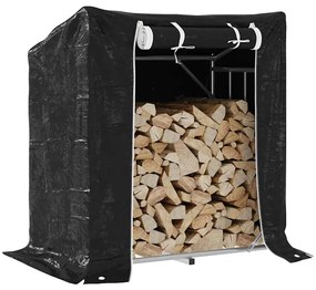 vidaxL Ράφι για καυσόξυλα με κάλυμμα βροχής 101x61x110,5 εκ.