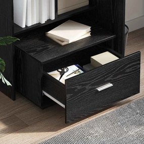 vidaXL Ντουλάπι με Συρτάρια 55 x 45 x 31 εκ Μαύρη Οξυά