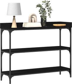 vidaXL Τραπέζι Κονσόλας με ράφι Μαύρη δρυς 100 x 30 x 80 εκατοστά