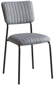 Καρέκλα 618-223-044 53x43x84cm Grey-Black Metal, Fabric