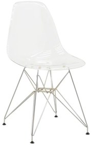Καρέκλα Adelle PP διάφανο-inox πόδι 46x55x81εκ 46x55x81 εκ.
