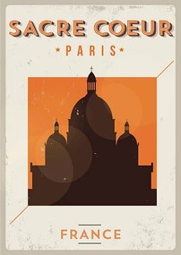 Εικονογράφηση Typographic Paris City Poster Design, kursatunsal