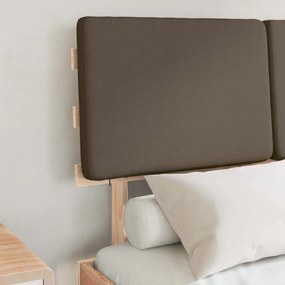vidaXL Σκελετός Κρεβατιού με Επενδεδυμένο Κεφαλάρι Taupe 120 x 200 cm