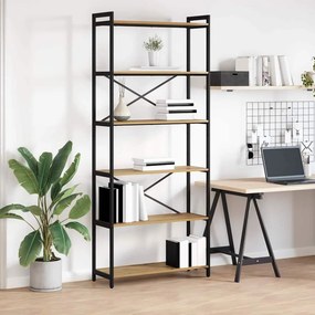 vidaXL Ράφι Βιβλίων 80 x 30 x 189,5 εκ Επεξεργασμένο Ξύλο Artisan Oak