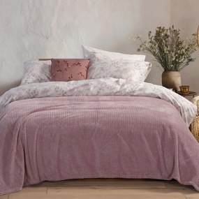Κουβέρτα Fleece Υπέρδιπλη (220x240) Nef-Nef Homeware Worth Mauve
