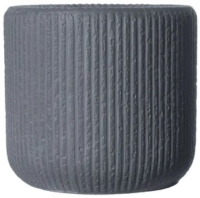 Κασπώ Πήλινο Stripe A-9170-8 27x27x25cm Dark Grey Supergreens Clay