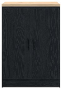 vidaXL ντουλάπι αποθήκευσης γκαράζ μαύρο 60x51x85 εκ μασίφ ξύλο πεύκο