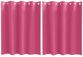vidaXL Κουρτίνες 2 pcs Φωτεινό Ροζ 140 x 140 cm Πολυεστέρας