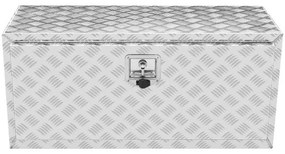 VEVOR Underbody Truck Box, 36&quot;×14&quot;×16&quot; Pickup Storage Box, Heavy Duty Aluminum Diamond Plate Tool Box with Lock and Keys, Waterproof Trailer Storage Box with T-Handle Latch for Truck, Van, Trailer