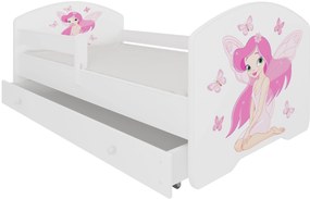 Παιδικό κρεβάτι Belossi-160 x 80-Με προστατευτικό-Leuko-Roz