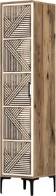 Μονοφυλλη Ντουλαπα Καρυδια/Λευκο SOLANO  47.5x40x201.4