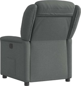 vidaXL Πολυθρόνα Ανακλινόμενη Σκούρο Γκρι Υφασμάτινη