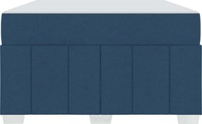 vidaXL Σκελετός Κρεβατιού με στρώμα Μπλε 120 x 200 cm ύφασμα