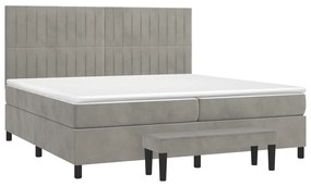 ΚΡΕΒΑΤΙ BOXSPRING ΜΕ ΣΤΡΩΜΑ ΑΝΟΙΧΤΟ ΓΚΡΙ 200X200 ΕΚ. ΒΕΛΟΥΔΙΝΟ 3137983