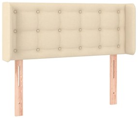 vidaXL Κεφαλάρι με Πτερύγια Κρεμ 103x16x78/88 εκ. Υφασμάτινο