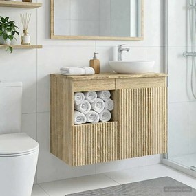 vidaXL Ντουλάπι Μπάνιου Sonoma Δρυς 30 x 44,5 x 50 εκ.