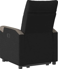 vidaXL Πολυθρόνα Ηλεκτρική Ανακλινόμενη με Ανύψωση Μαύρη Υφασμάτινη