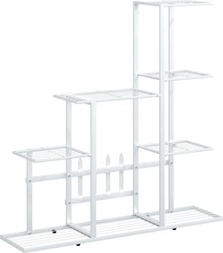 vidaXL Ανθοστήλη Λευκή 94,5 x 25 x 88 εκ. Μεταλλική