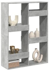 vidaXL Βιβλιοθήκη/Διαχωριστικό Χώρου Γκρι 100x33x135 εκ. Επεξ. Ξύλο
