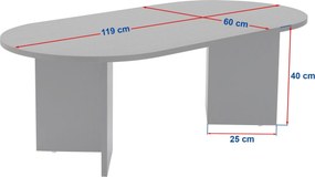 Τραπεζάκι Σαλονιού Βιζόν OSIDIL 119x60x40