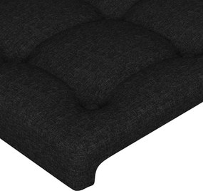 vidaXL Κεφαλάρια Μαύρα 144x5x78/88 εκ. Ύφασμα