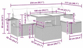 ΣΕΤ ΚΑΝΑΠΕ ΚΗΠΟΥ 6 ΤΕΜ. ΜΠΕΖ ΣΥΝΘΕΤΙΚΟ ΡΑΤΑΝ ΜΕ ΜΑΞΙΛΑΡΙΑ 3327848