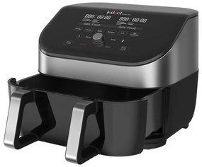 Φριτέζα Instant Pot Vortex Plus VersaZone ClearCook με ζεστό αέρα 140410001, 2 ζώνες, 1700W, 8.5L, 6 προγράμματα, SyncCook, SyncFinish, Μαύρο/γκρι