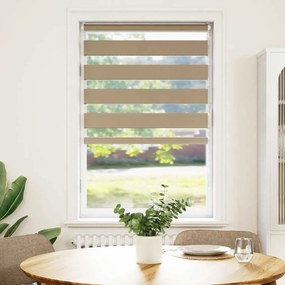 vidaXL Στόρι Ζέβρας Καφέ 75x100 εκ. Πλάτος Υφάσματος 70,9 εκ. Πολυεστέρας