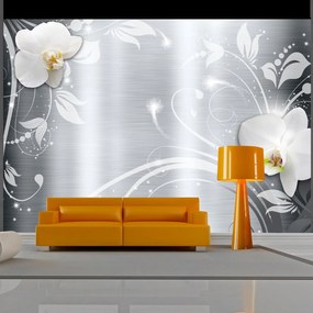 Φωτοταπετσαρία - Orchids on steel 200x140