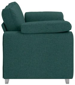 vidaXL Καναπές με μαξιλάρι Σκούρο Πράσινο 160 x 77 x 82 εκ ύφασμα