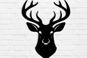 Intra απο ξύλο plywood 3mm-4mm πάχος - Deer Head Metal Wall Art Laser Cut Δίασταση 40x50 cm INTRAFABR-118461165
