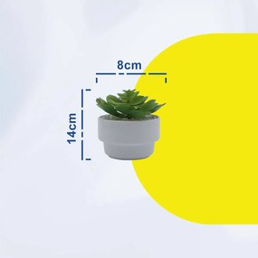 Τεχνητό Φυτό σε Κεραμικό Γλαστράκι 8x14cm
