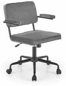 Καρέκλα γραφείου Houston 1393, Γκρι, 81x62x56cm, 11 kg, Με μπράτσα, Με ρόδες, Μηχανισμός καρέκλας: Κλίση | Epipla1.gr