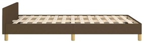vidaXL Σκελετός Κρεβατιού Χωρίς Στρώμα Σκ. Καφέ 120x200 εκ. Υφασμάτινο