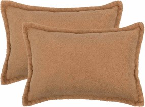 vidaXL Κάλυμμα Μαξιλαριού 2 pcs HOUTEN Μπεζ 50 x 75 cm Μπουκλέ