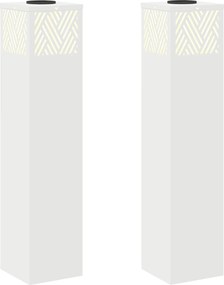 vidaXL Ηλιακό LED Φως Δρόμου 2 pcs Θερμό λευκό 18 x 18 x 80 εκ.