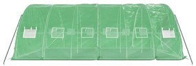Θερμοκήπιο Πράσινο 30 μ² 6 x 5 x 2,3 μ. με Ατσάλινο Πλαίσιο - Πράσινο