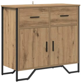 vidaXL Πλαϊνό γραφείο με συρτάρι artisan δρυς 79.5 x 35.5 x 74.5 εκ